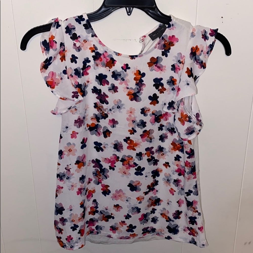 white flowery dress shirt